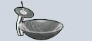 Stone vessel sink shape DLVNF-001 Technical Drawing